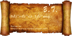 Böröcz Tímea névjegykártya